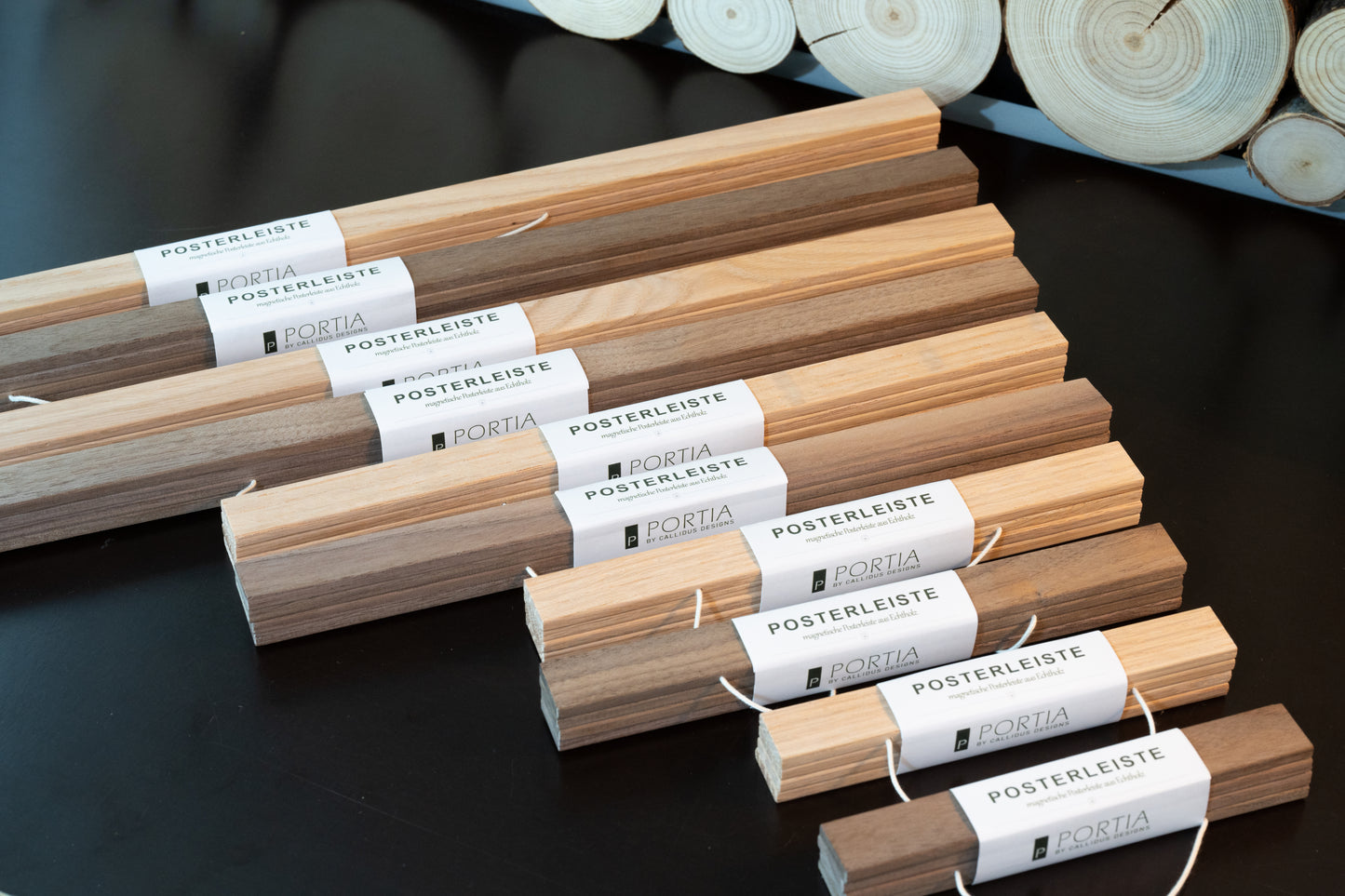 Magnetische Posterleiste aus Eiche – in DIN A1–A5 oder Wunschmaß bis 100 cm