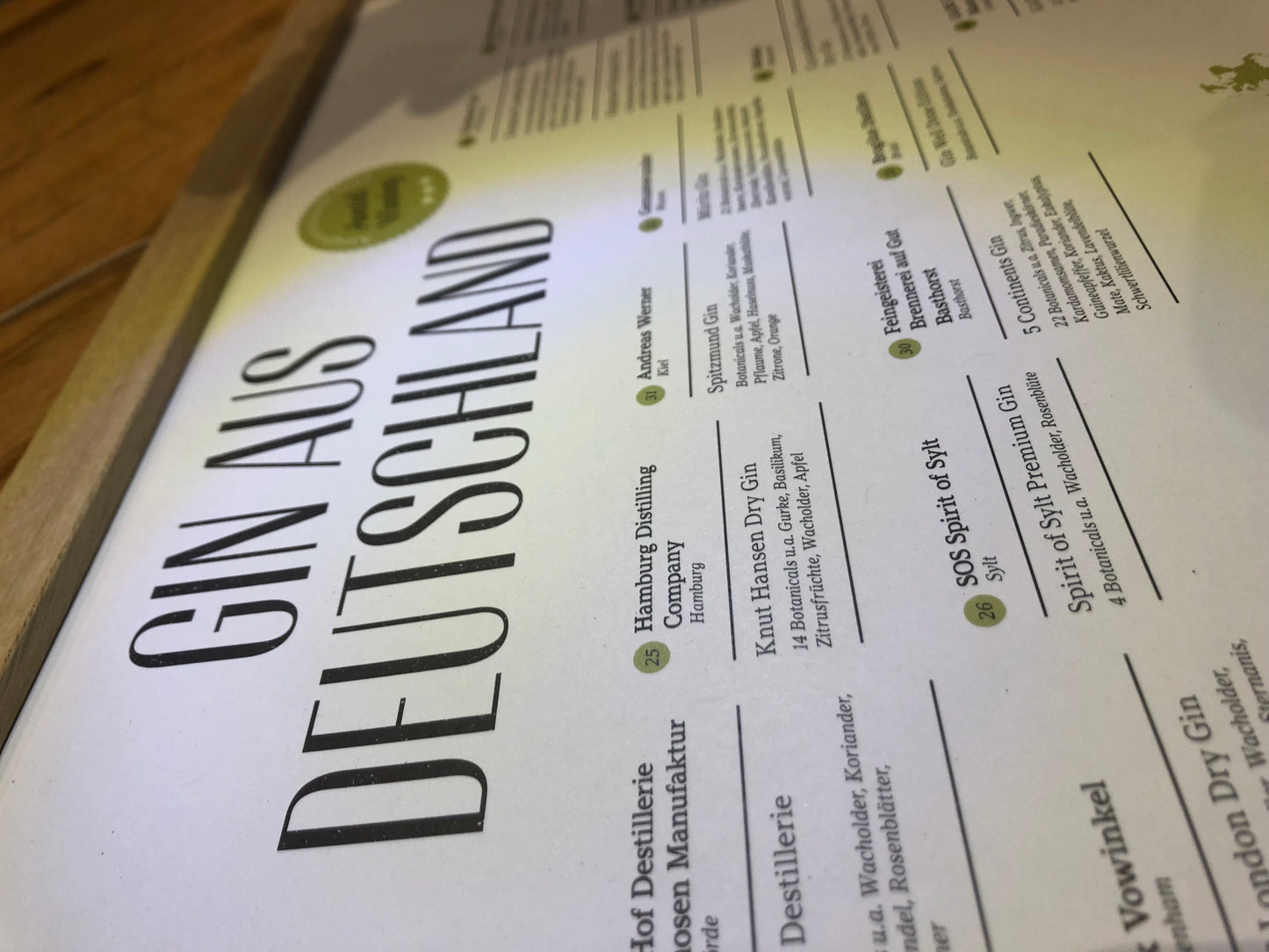 Die 56 besten Gin Destillerien und Brennereien aus Deutschland, Gin Landkarte prämierter deutscher Gins als Poster mit Poster