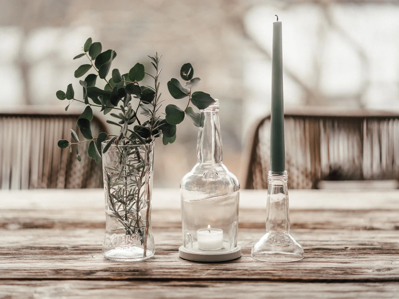 Aperol Vase von MaBe - handgefertigtes Glasobjekt aus der 0,7-Liter-Flasche