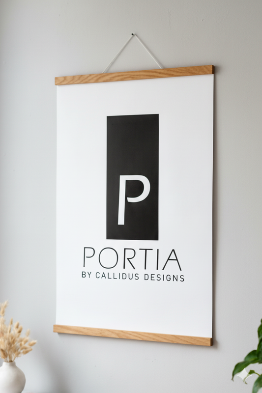 Magnetische Posterleiste aus Eiche – in DIN A1–A5 oder Wunschmaß bis 100 cm