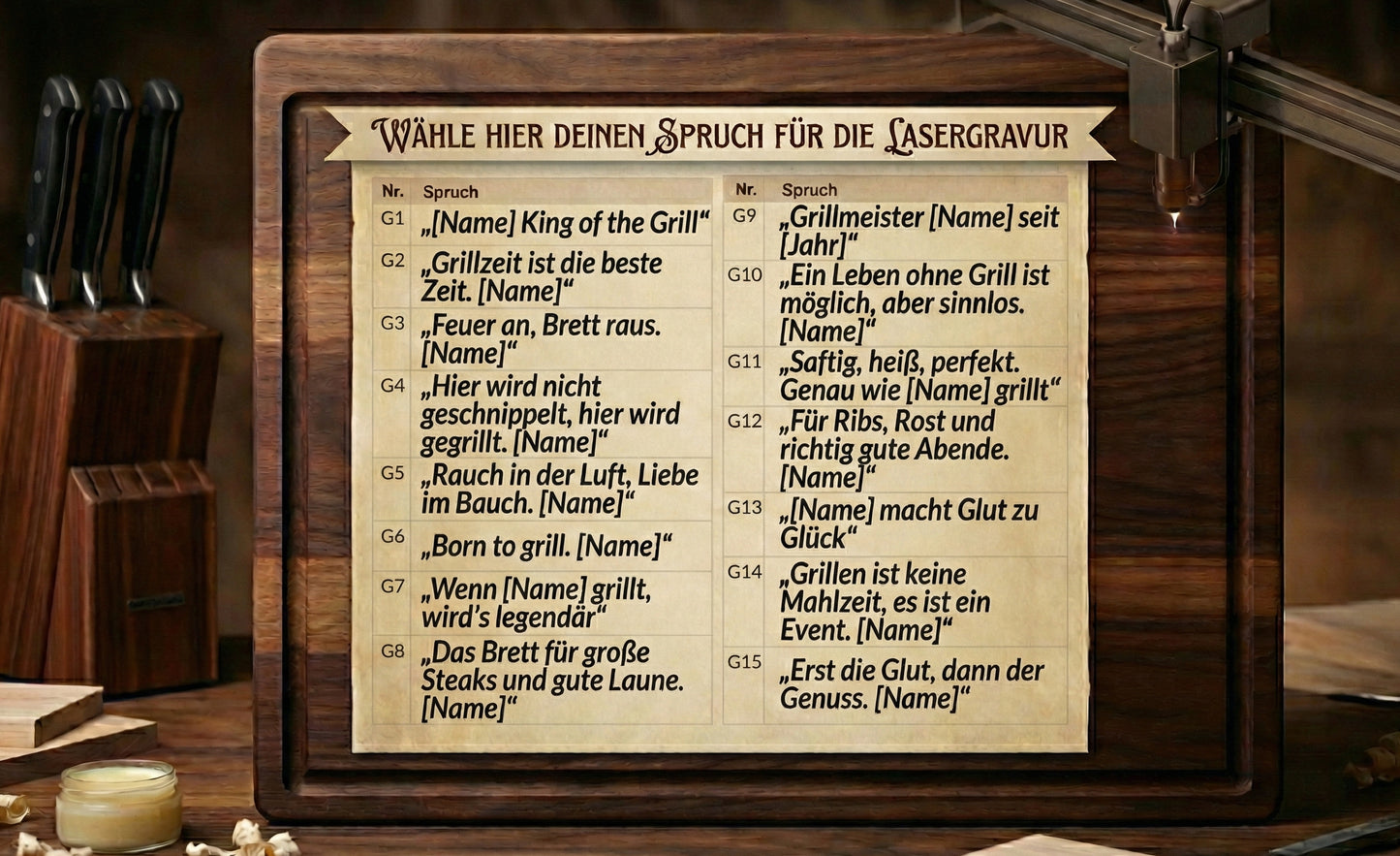 Schneidebrett aus massiver Eiche mit Naturkante – rustikal, edel, einzigartig